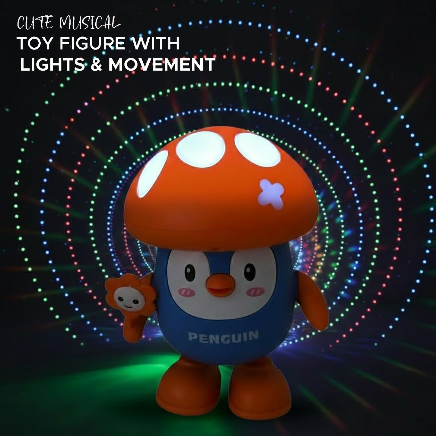 Mushroom Musical Toy for Kids with Lights, Music & Voice Recording - Bouncy Boo - Kids Toys Store