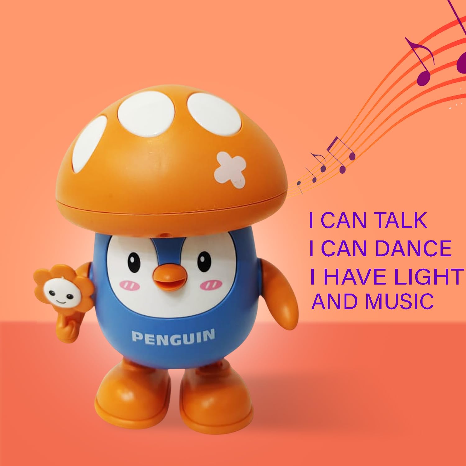 Mushroom Musical Toy for Kids with Lights, Music & Voice Recording - Bouncy Boo - Kids Toys Store