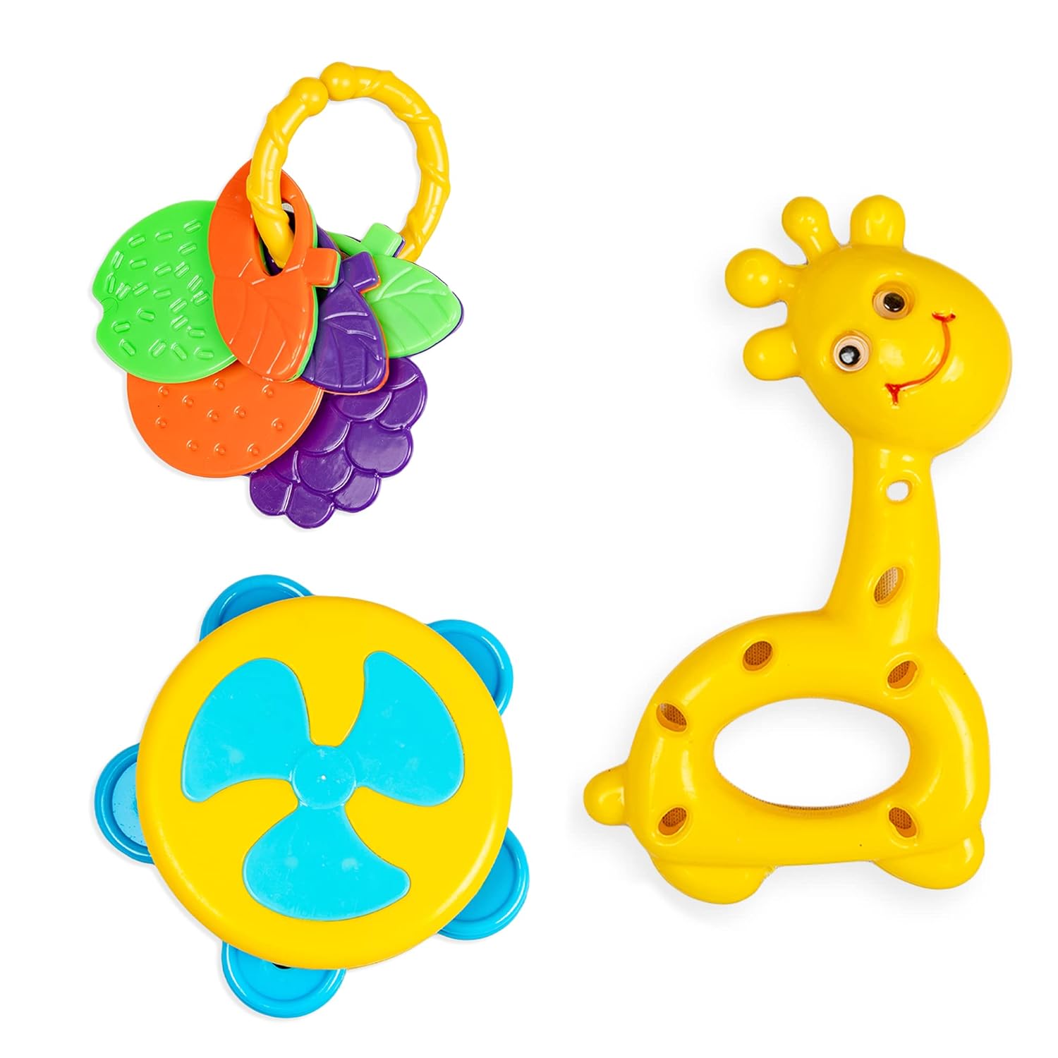 Musical Baby Fruit Rattle Set for Infants Age 0+ – Supports Sensory Development and Early Motor Skills - Bouncy Boo - Kids Toys Store