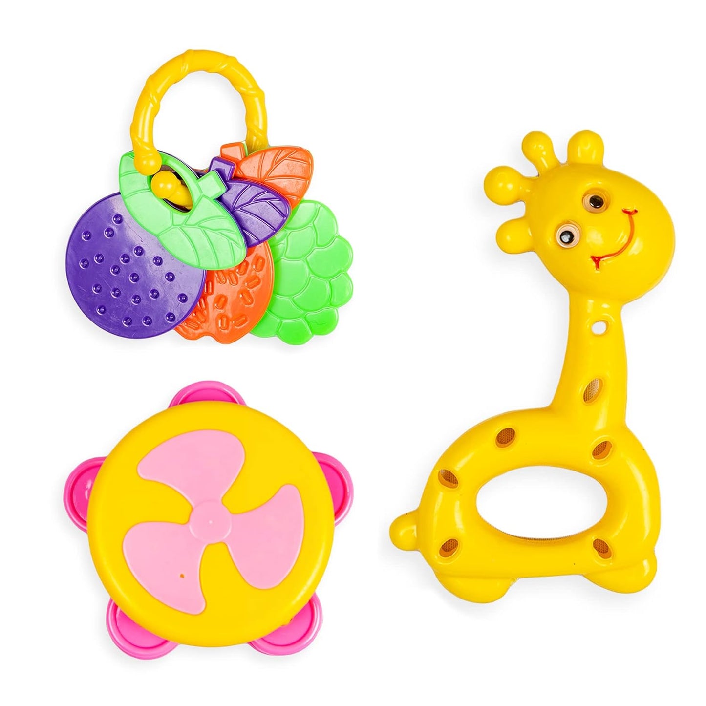 Musical Baby Fruit Rattle Set for Infants Age 0+ – Supports Sensory Development and Early Motor Skills - Bouncy Boo - Kids Toys Store