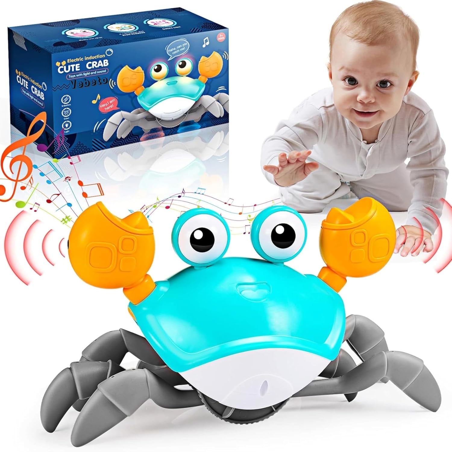 Musical Crawling Crab Toy - Bouncy Boo - Kids Toys Store