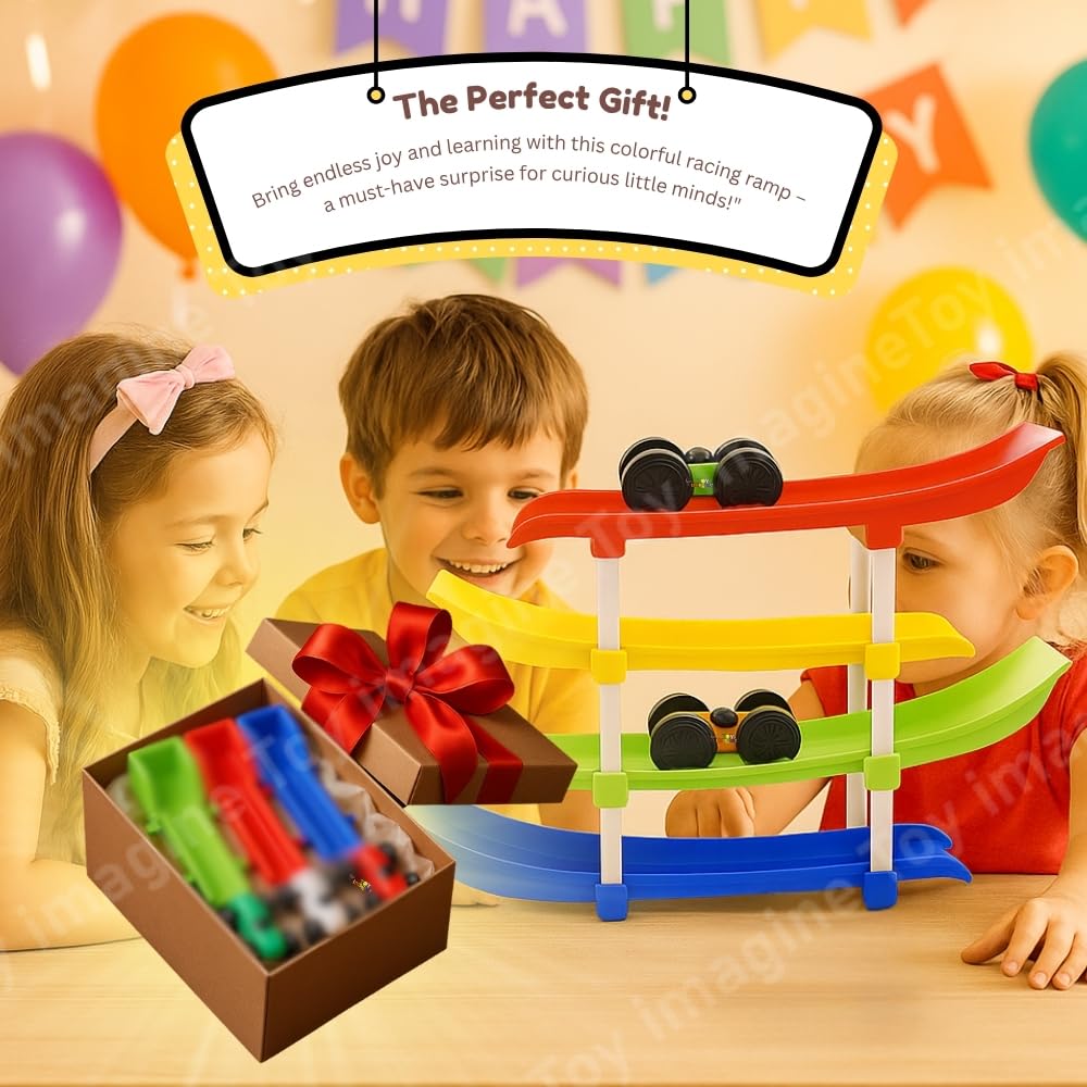 Ramp racer toy for kids hand eye coordination by Bouncy Boo