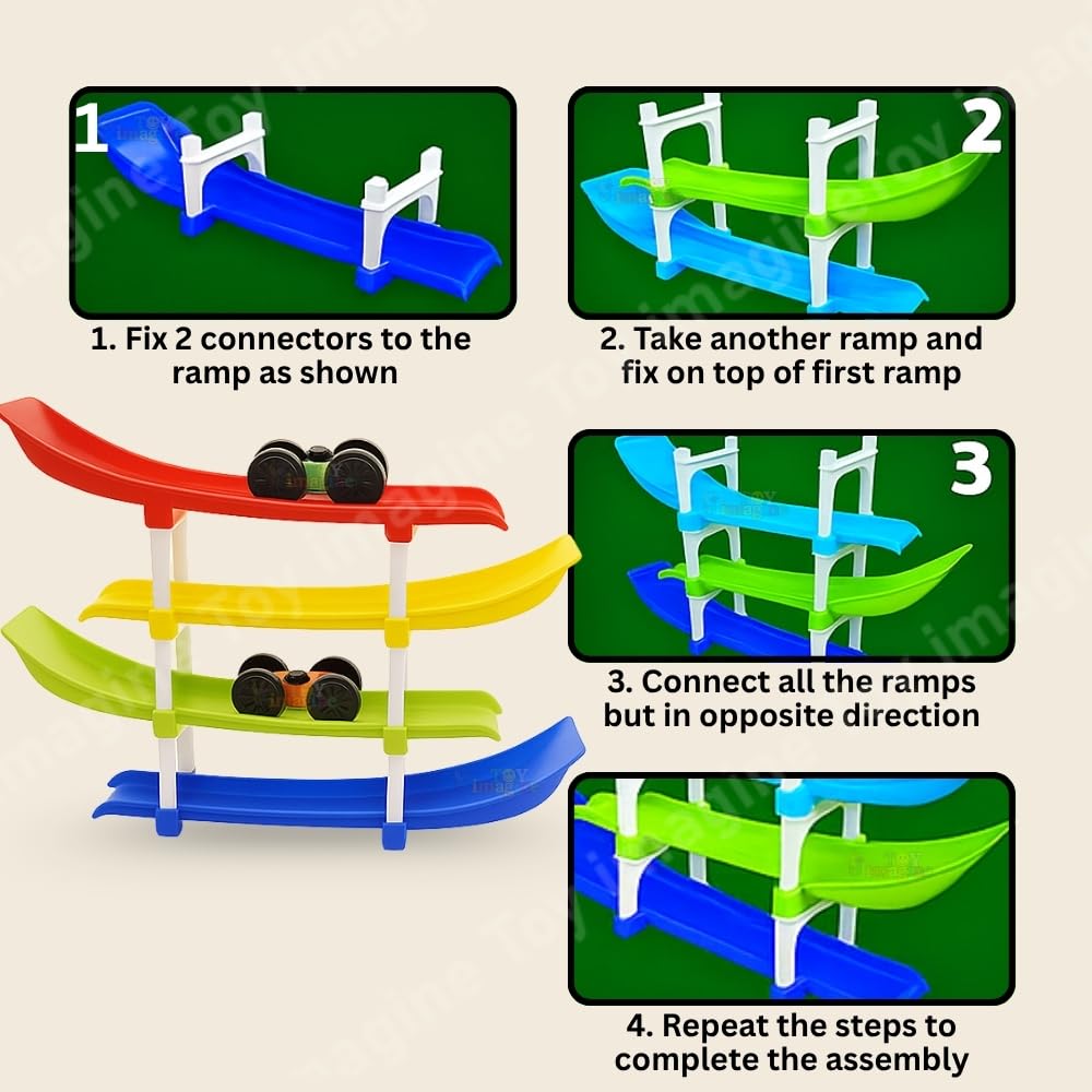 Ramp racer toy for kids coordination play by Bouncy Boo