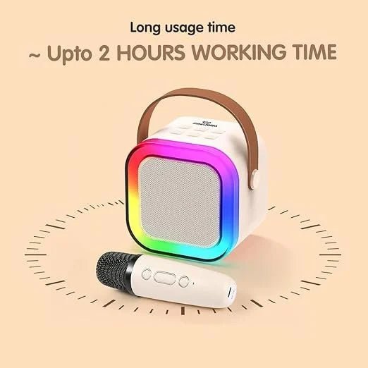 Rechargeable Karaoke Mic with Speaker – Wireless Bluetooth Microphone with LED Lights - Bouncy Boo - Kids Toys Store