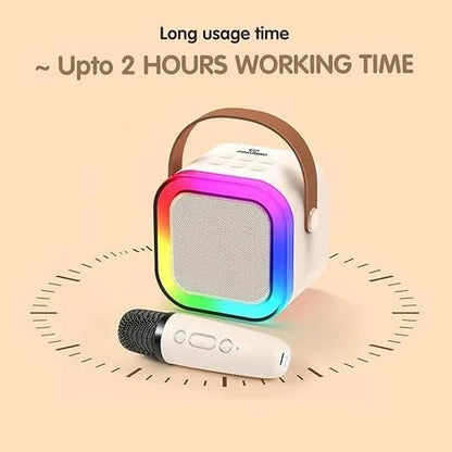 Rechargeable Karaoke Mic with Speaker – Wireless Bluetooth Microphone with LED Lights - Bouncy Boo - Kids Toys Store