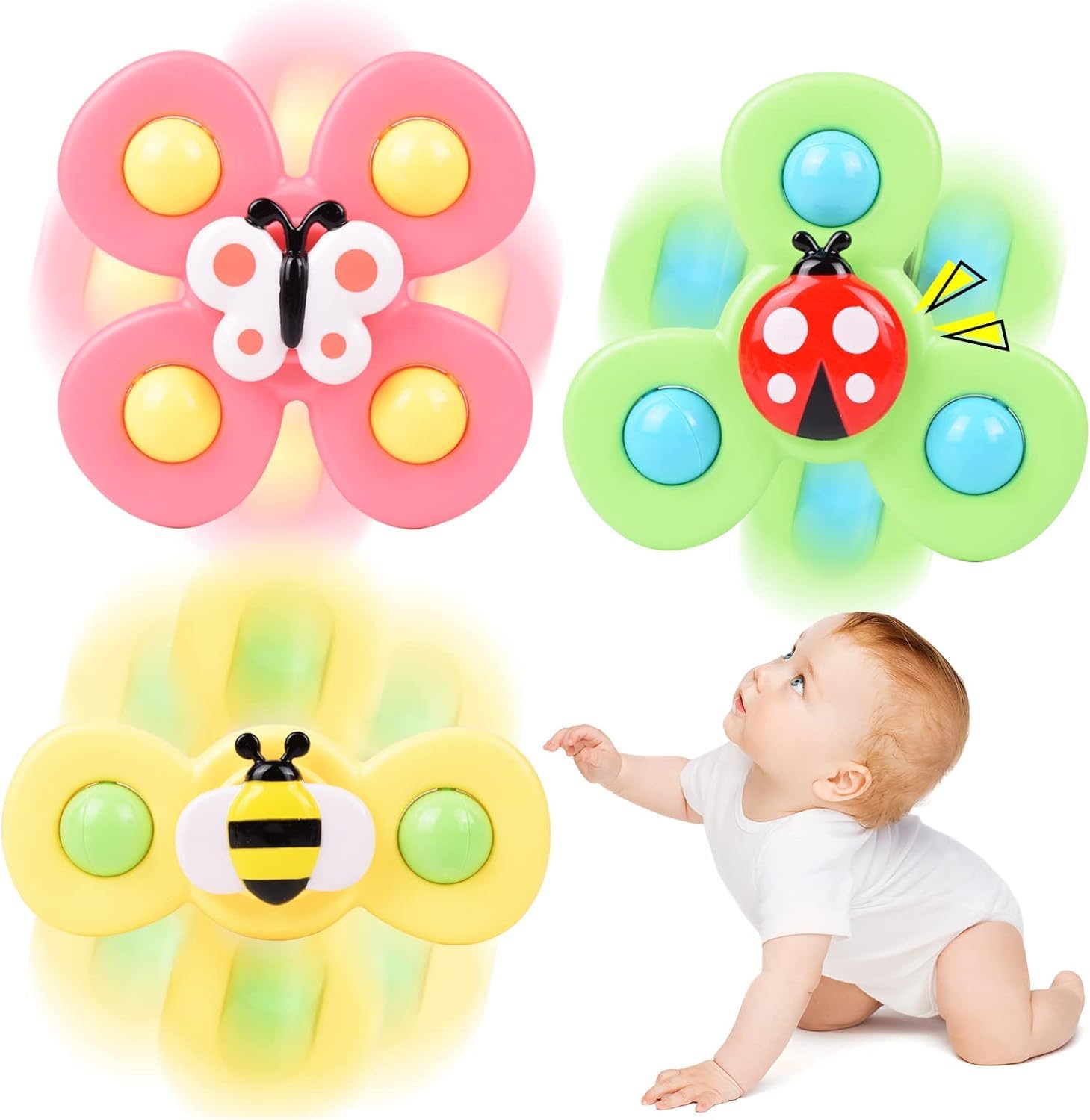 Spinning Bath Toy Set for Kids Age 1+ – Enhances Sensory Play and Motor Skill Development - Bouncy Boo - Kids Toys Store