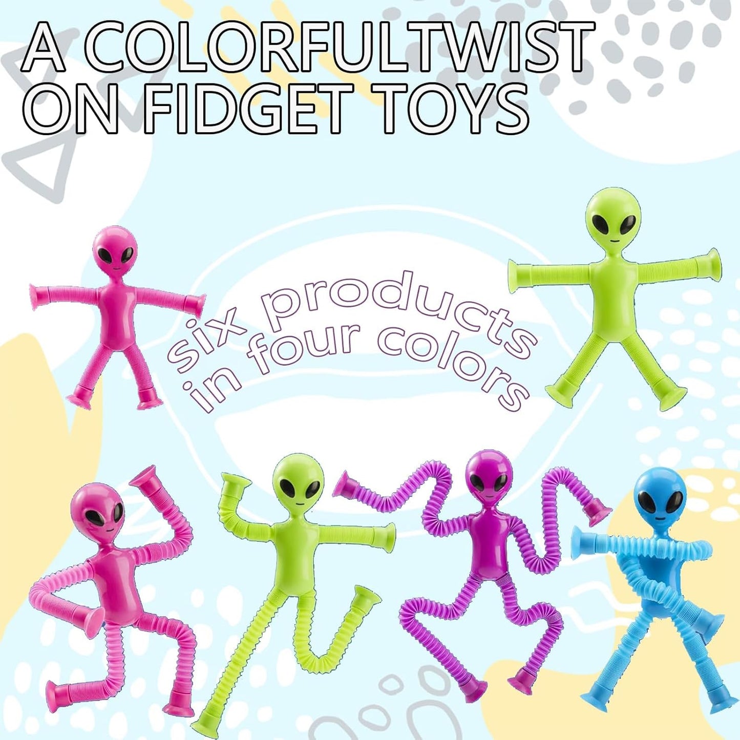 Stretchable alien pop tube toy for kids by Bouncy Boo