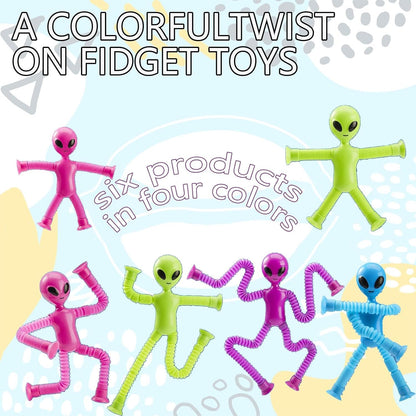 Stretchable alien pop tube toy for kids by Bouncy Boo
