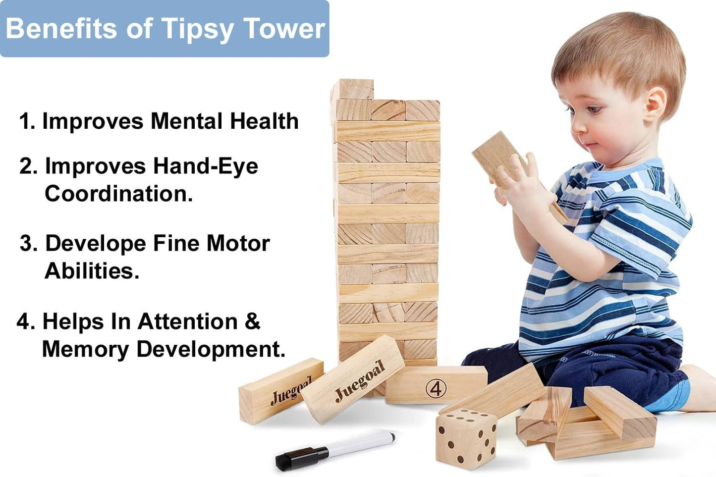 Tipsy Tower - A fun stacking game - Bouncy Boo - Kids Toys Store