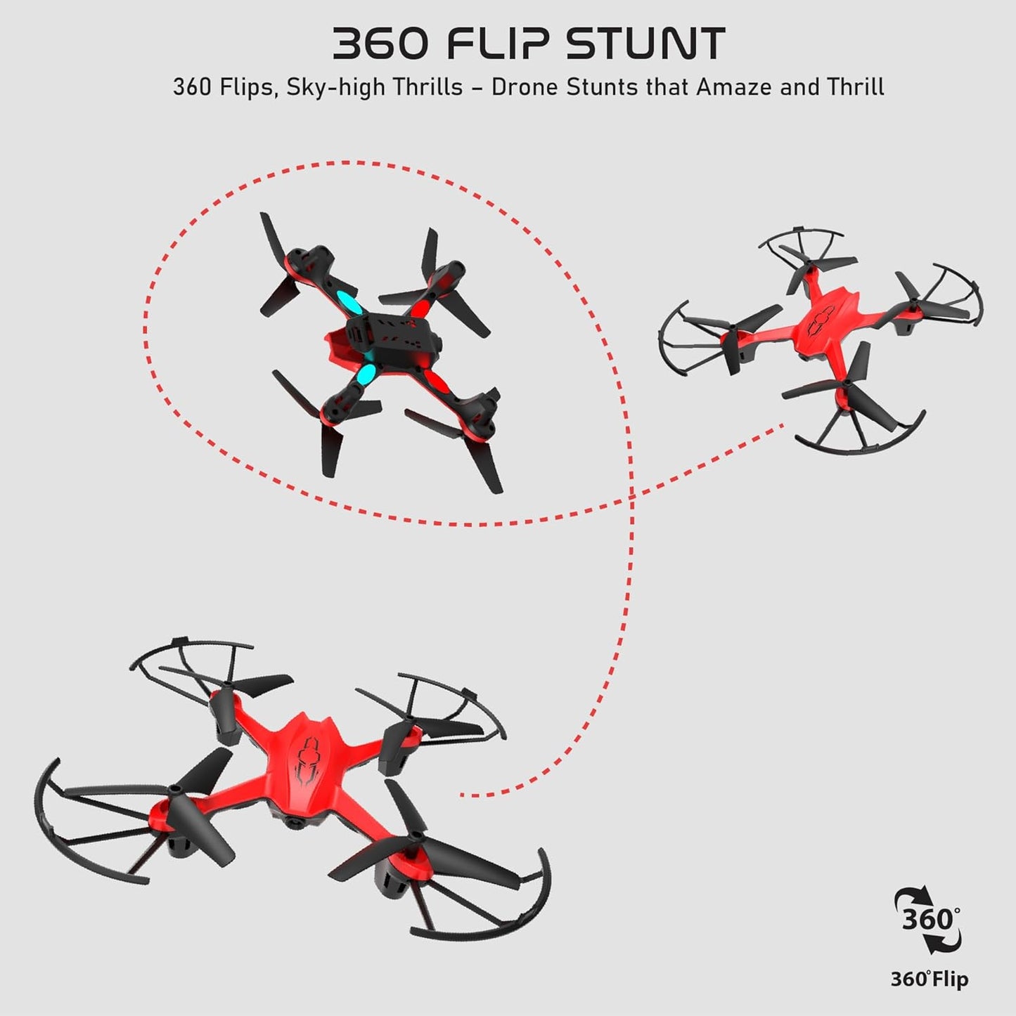 Toy Drone with 360° Flip for Kids Age 8+ – Builds Coordination and Beginner Flying Confidence - Bouncy Boo - Kids Toys Store