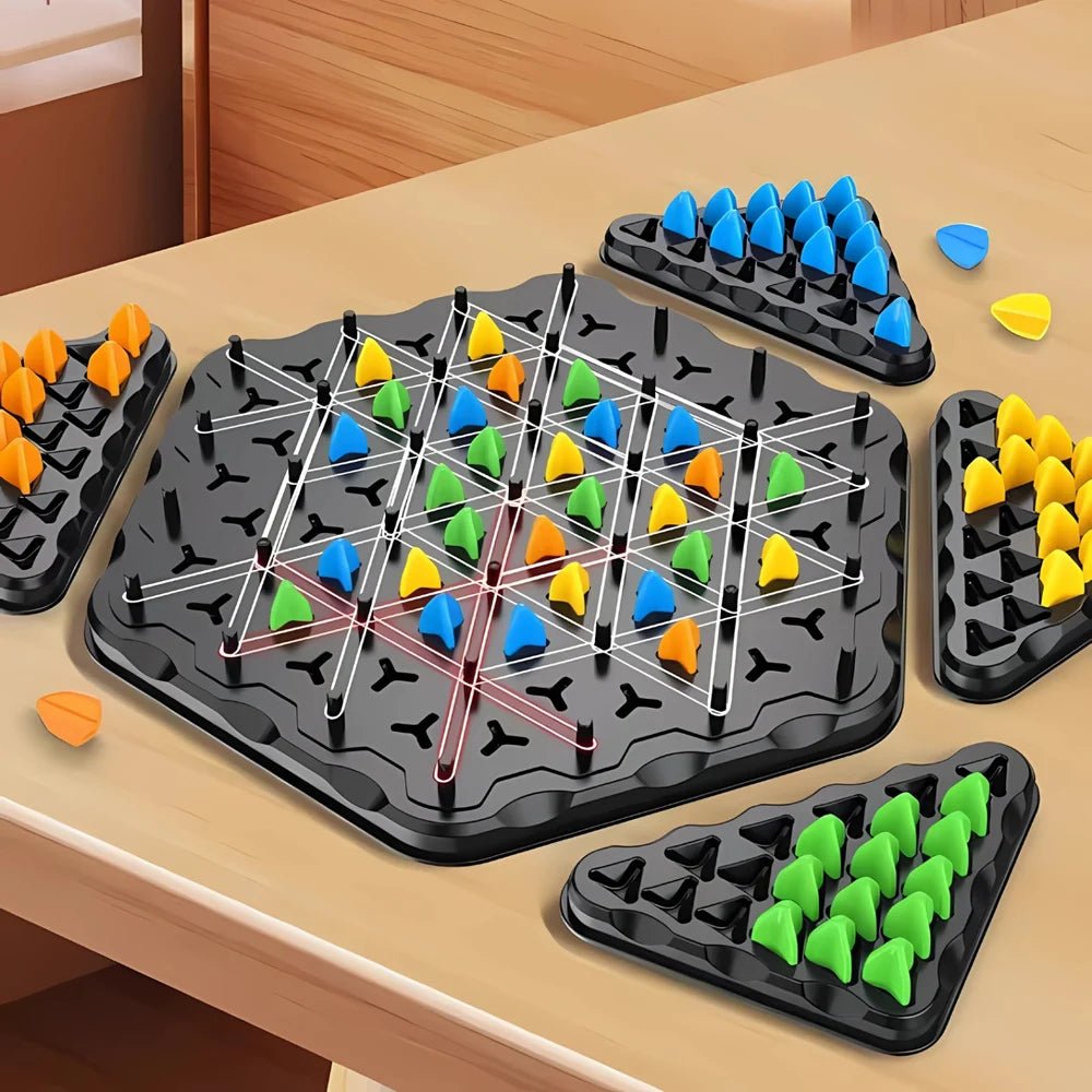Triangle chess with connected lines - Bouncy Boo - Kids Toys Store