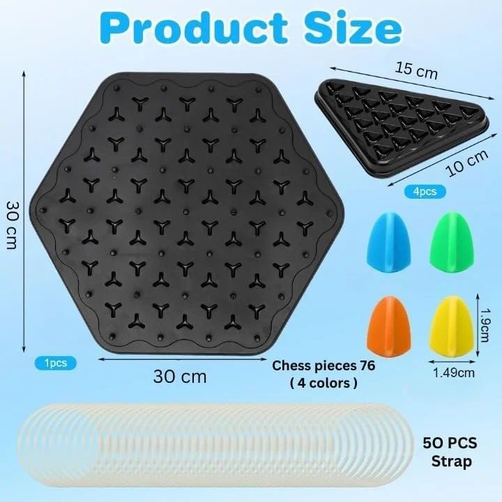 Triangle chess with connected lines - Bouncy Boo - Kids Toys Store