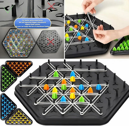 Triangle chess with connected lines - Bouncy Boo - Kids Toys Store