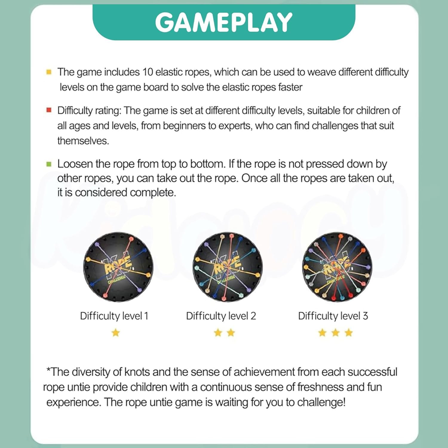 Triangle Rope Puzzle Game for Kids 4+ Years | Logic & Thinking Skills - Bouncy Boo - Kids Toys Store