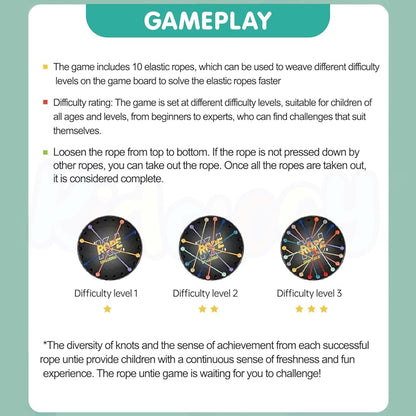 Triangle Rope Puzzle Game for Kids 4+ Years | Logic & Thinking Skills - Bouncy Boo - Kids Toys Store