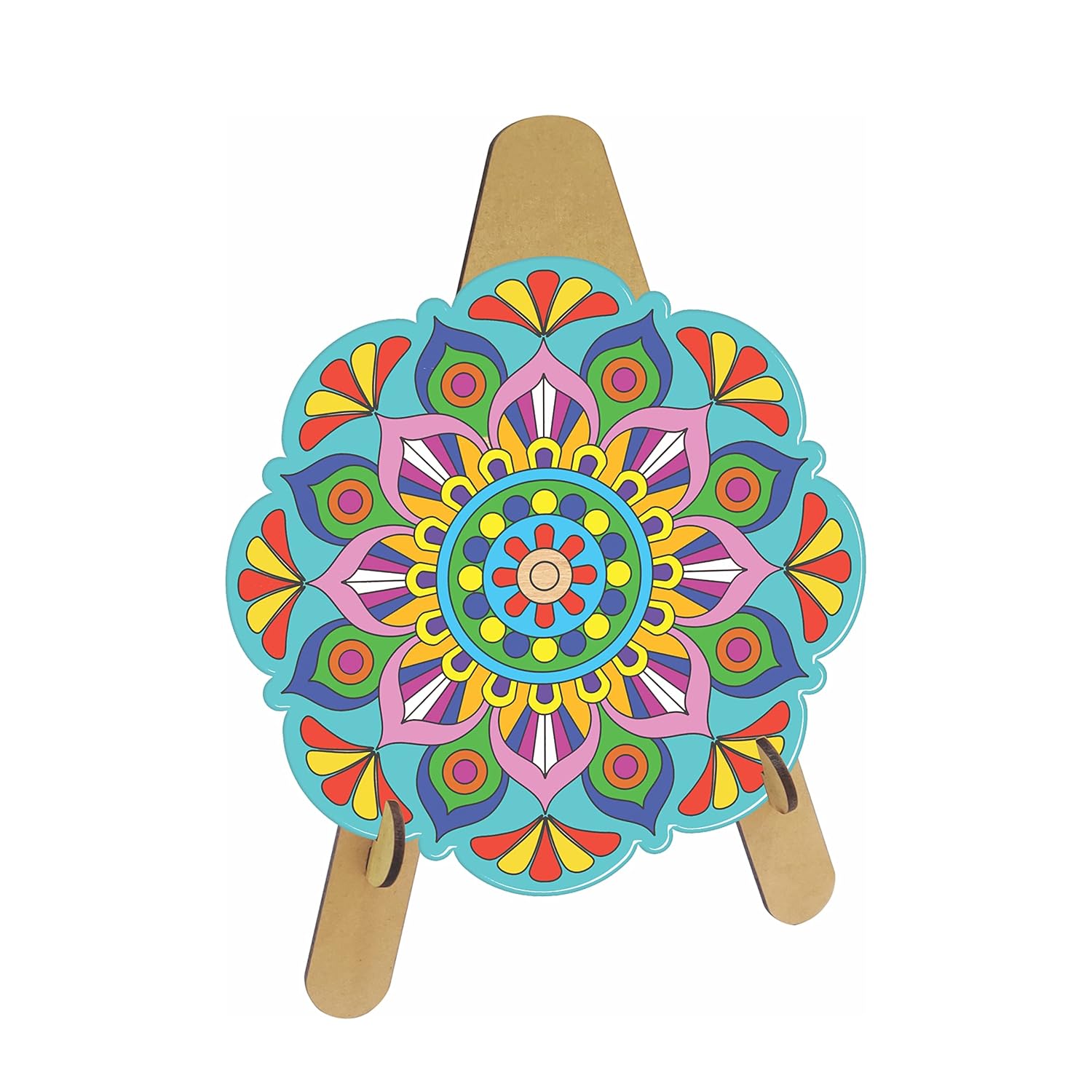 Wooden Mandala Colouring Kit for Kids 6+ – Improves Creativity & Art Skills - Bouncy Boo - Kids Toys Store