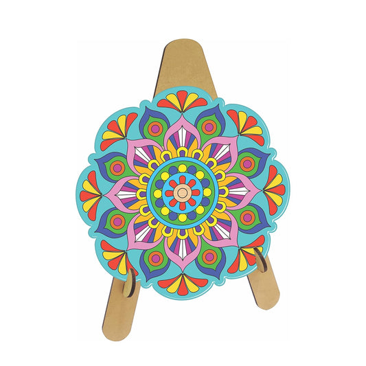 Wooden Mandala Colouring Kit for Kids 6+ – Improves Creativity & Art Skills - Bouncy Boo - Kids Toys Store