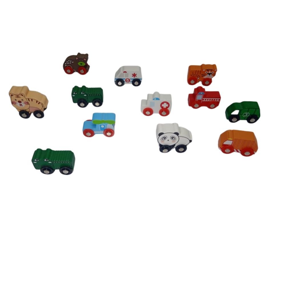 Wooden Toy Cars for Kids 2–5 Years | Motor Skills & Brain Development Toy - Bouncy Boo - Kids Toys Store